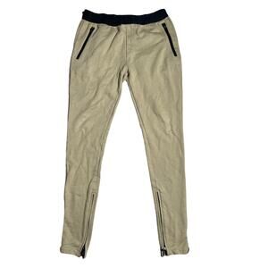 Fear of God FOG Essentials Joggers Tan Black Ankle Zip Sweatpants Mens Med read